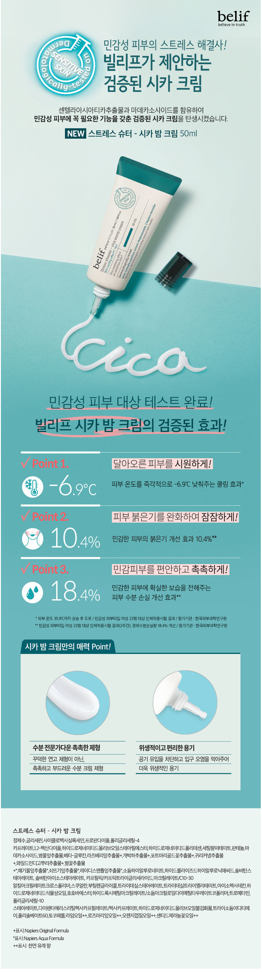 Belif - Stress Shooter Cica Bomb Cream - 50ml