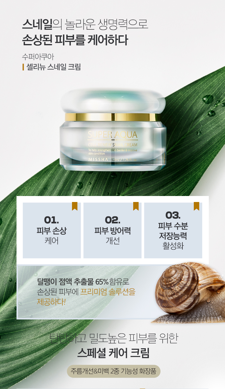 MISSHA - Super Aqua Cell Renew Snail Cream