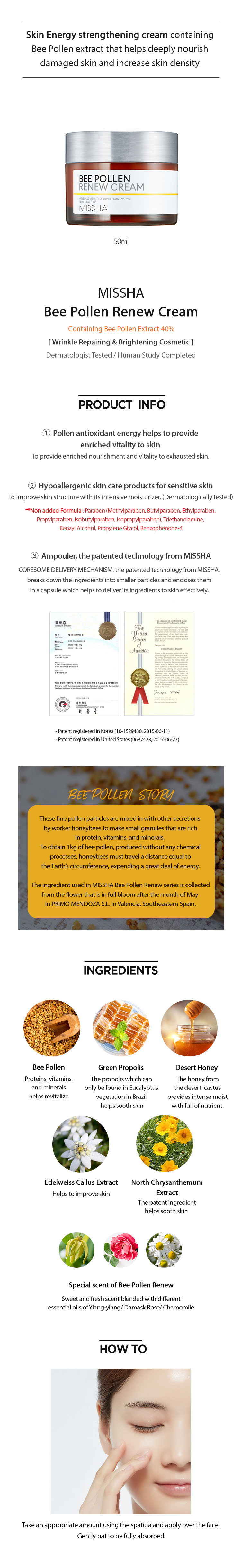 MISSHA - Bee Pollen Renew Cream