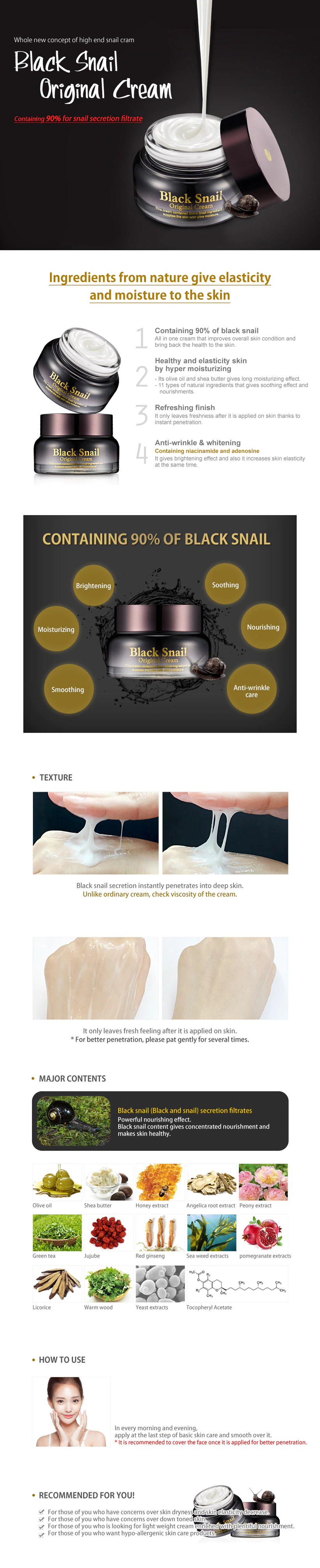 Secret Key - Crème originale d'escargot noir - 50g