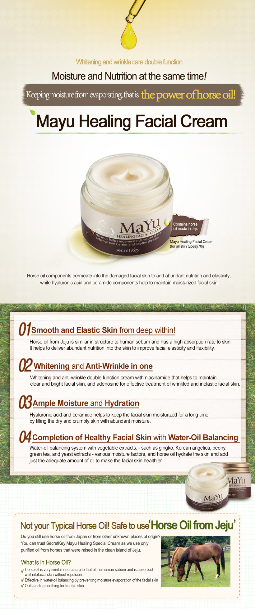 Secret Key - Mayu Healing Crème pour le visage - 70g
