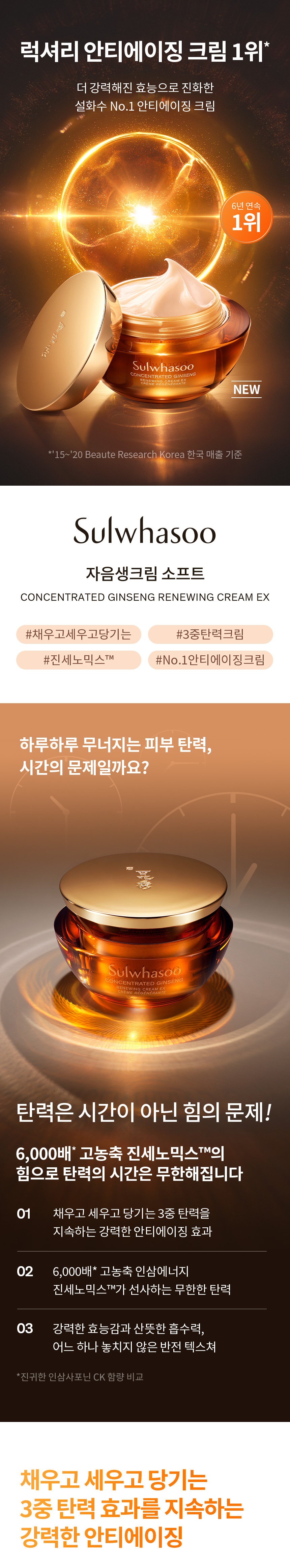 Sulwhasoo - Crème Renouvelante Concentrée Ginseng EX - 60ml