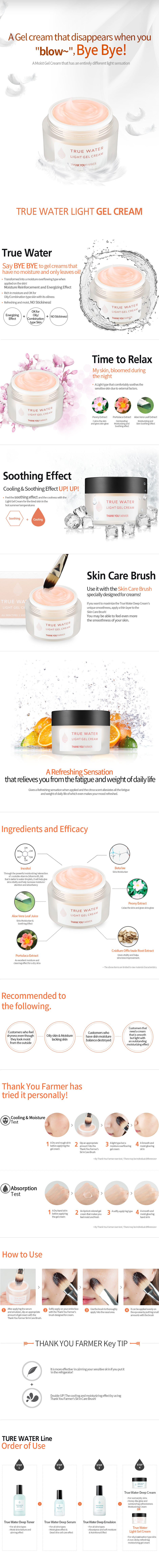 THANK YOU FARMER - True Water Light Gel Cream