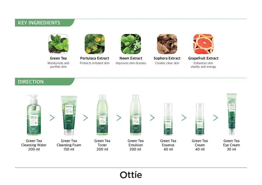 Ottie - Green Tea Eye Cream - 30ml