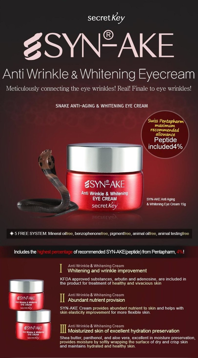 Secret Key - SYN AKE Crème contour des yeux anti-rides et blanchissant