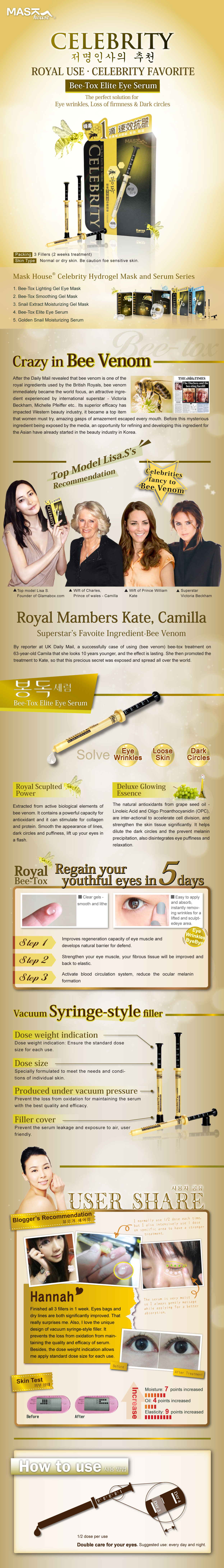 Mask House - Celebrity Bee-tox Elite Eye Serum