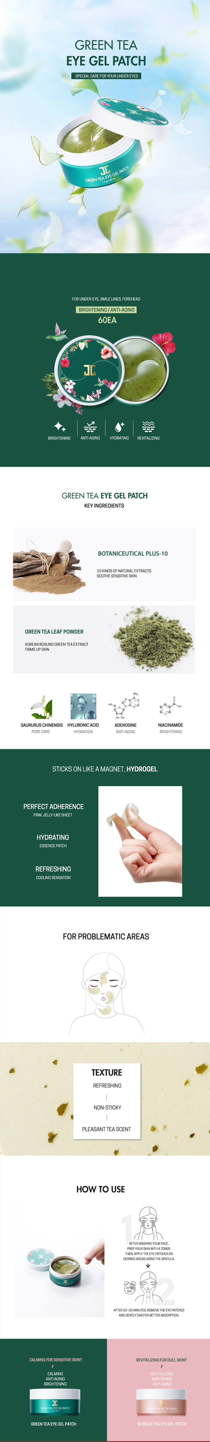 JAYJUN - Green Tea Eye Gel Patch - 1.4g*60ea