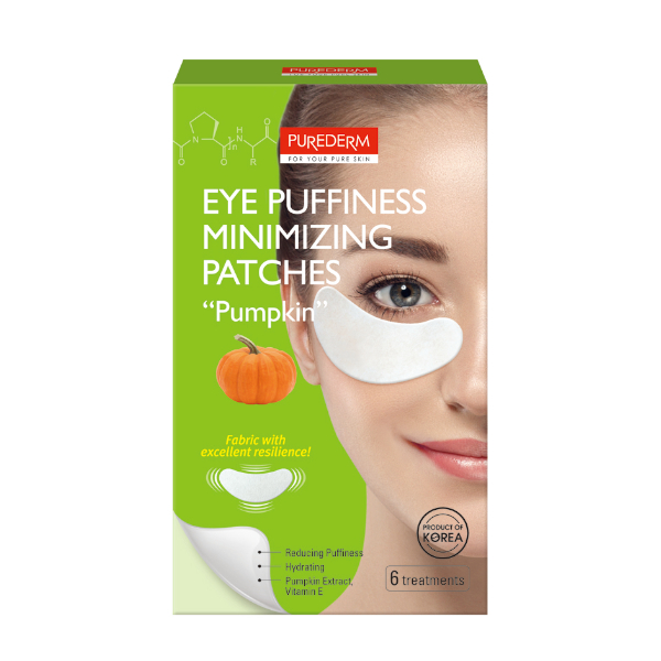 PUREDERM - Eye Puffiness Minimizing Patches"PUMPKIN" - 6 treatments
