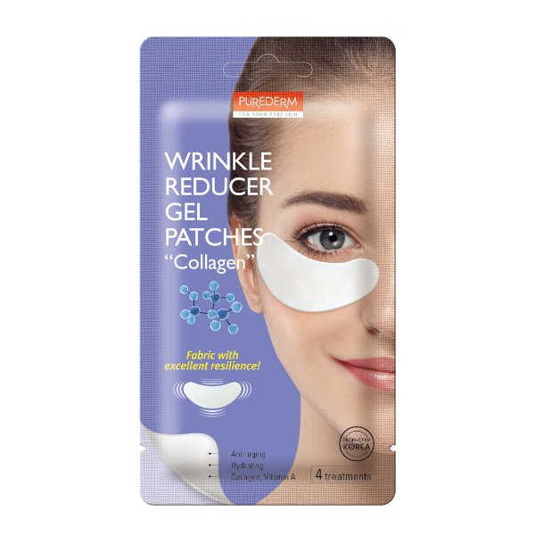 PUREDERM - Patchs Gel Réducteur de Rides "COLLAGEN" - 4 soins