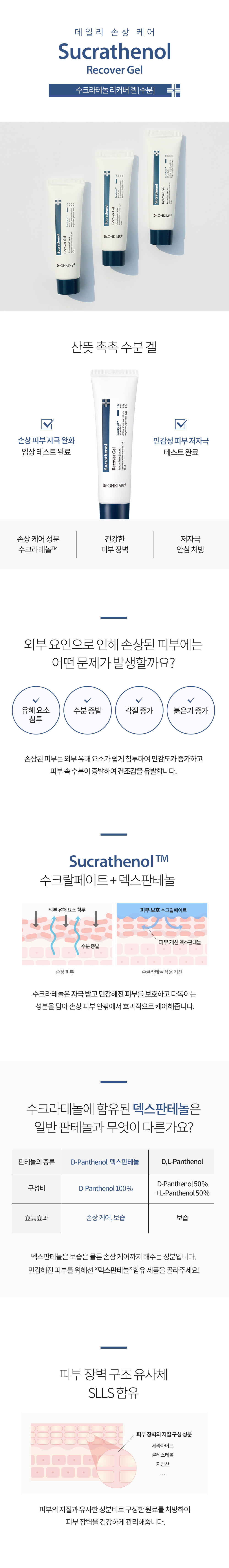 TONYMOLY - Dr. Ohkims Sucrathenol Recover Gel - 50ml