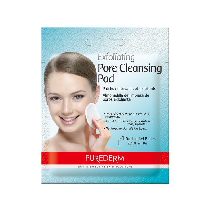 PUREDERM - Tampon Nettoyant Exfoliant Pores - 1pièce