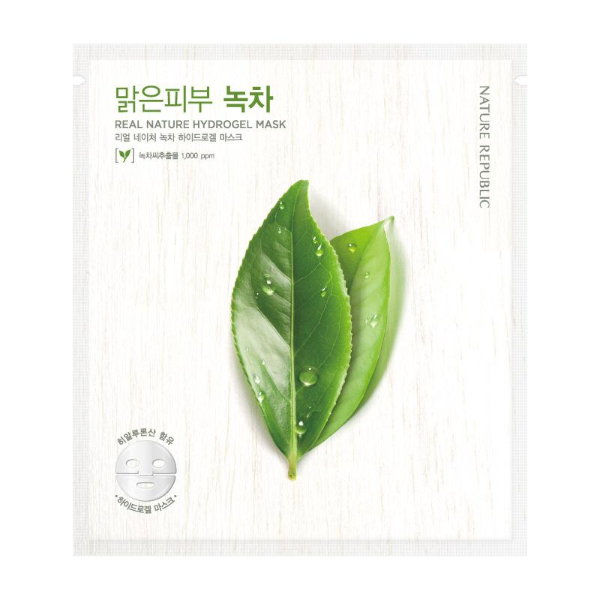 NATURE REPUBLIC - Masque Hydrogel Real Nature - Thé Vert