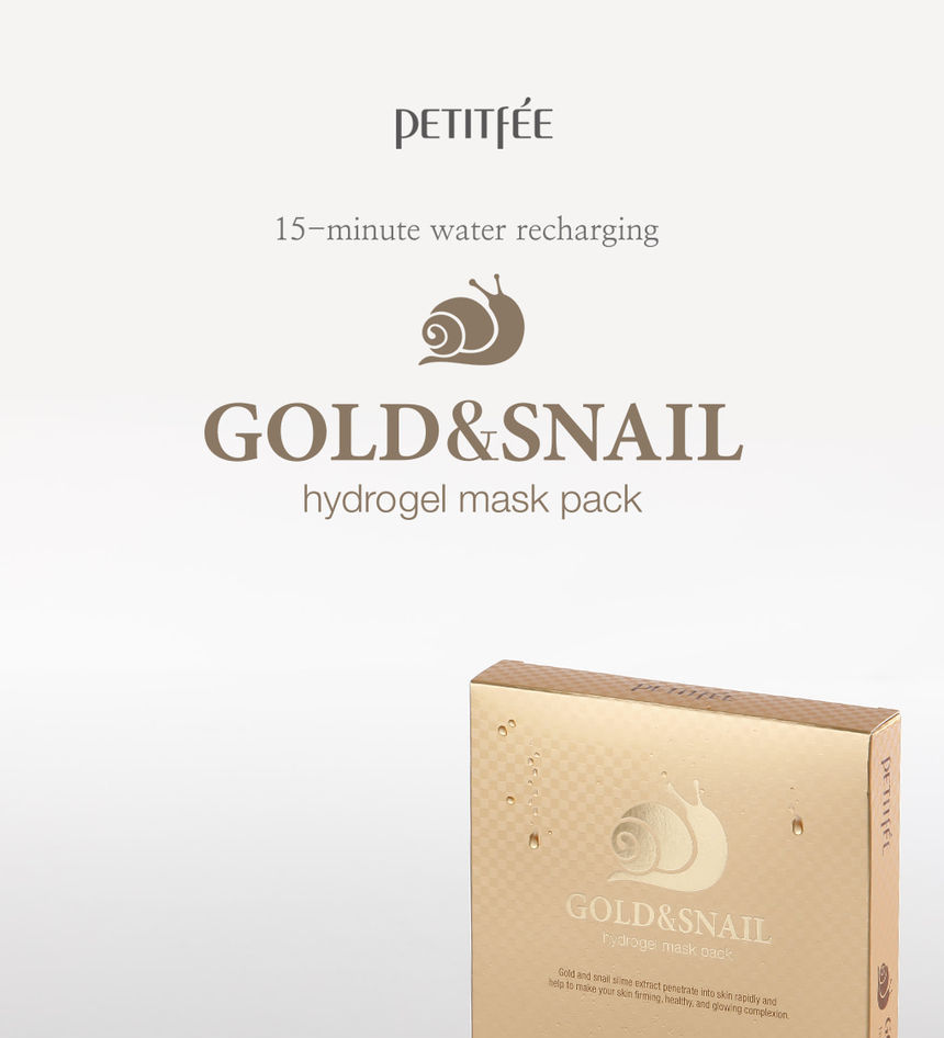 PETITFEE - Hydrogel Mask Pack #Gold & Snail - 5pcs