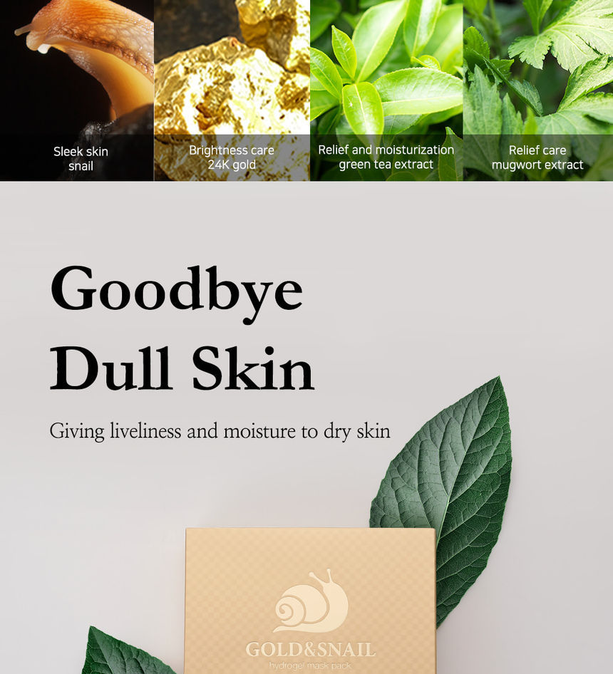 PETITFEE - Hydrogel Mask Pack #Gold & Snail - 5pcs