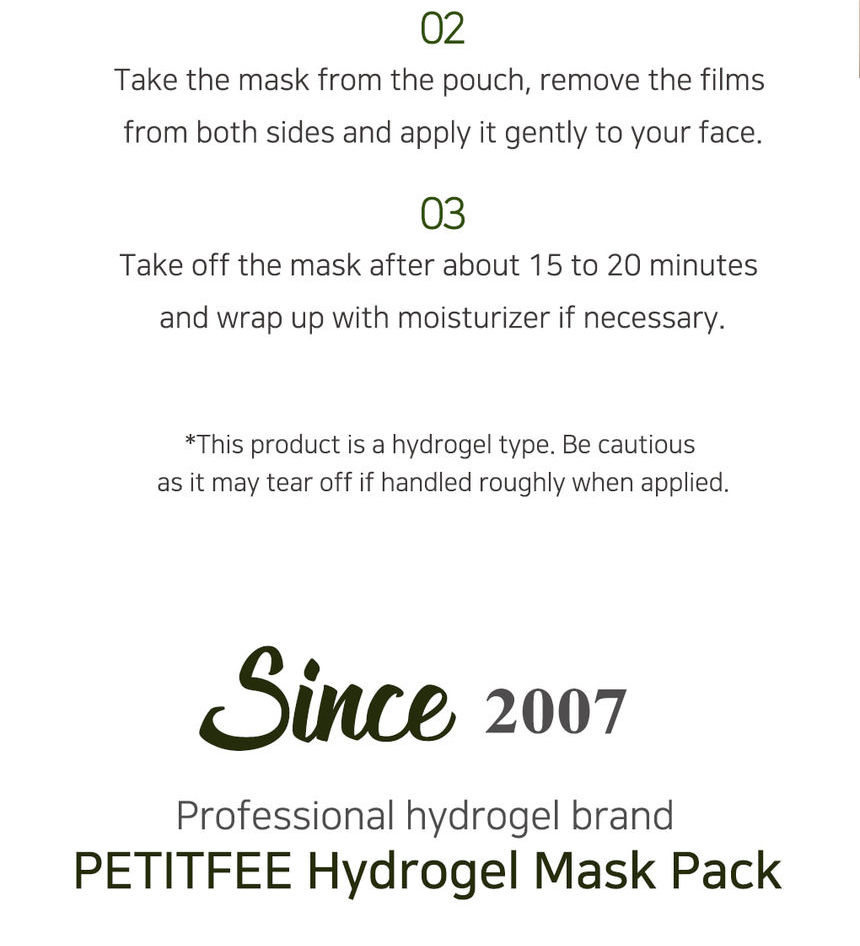 PETITFEE - Hydrogel Mask Pack #Gold & Snail - 5pcs
