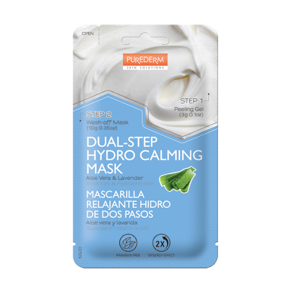 PUREDERM - Dual-step Hydro Calming Mask "Aloe Vera&Lavender"
