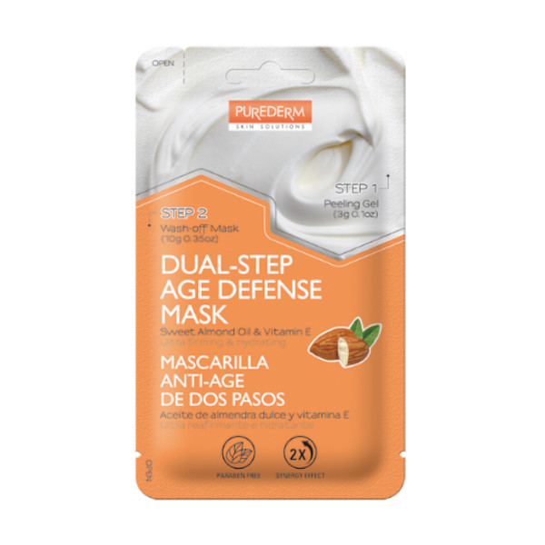 PUREDERM - Dual-step Age Defense Mask "Almond oil&Vitamin E"