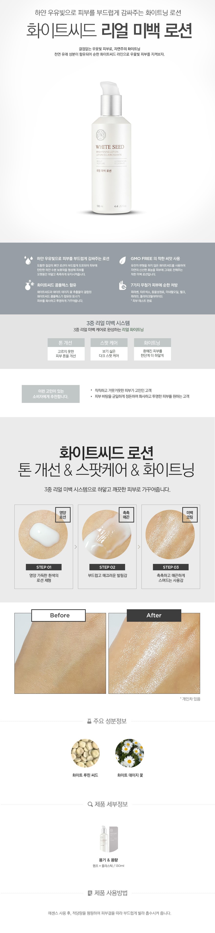 THE FACE SHOP - Lotion éclaircissante White Seed
