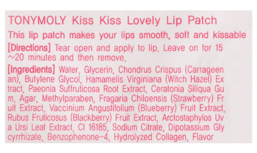 Tonymoly - Kiss Kiss Lovely Lip Patch