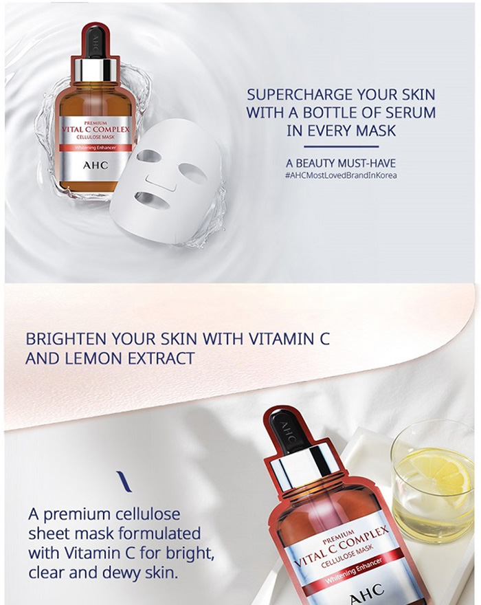 A.H.C - Premium Vital C Complex Cellulose Mask