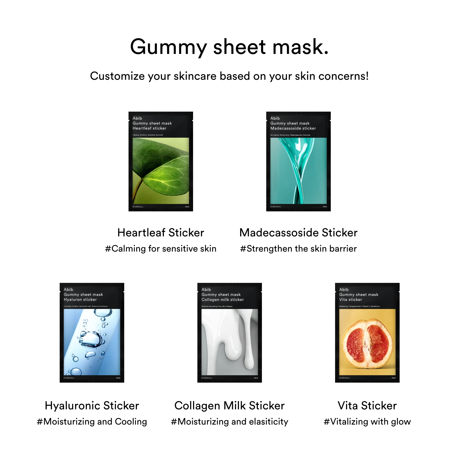 Abib - Gummy Sheet Mask - Collagen Milk Sticker - 1pc
