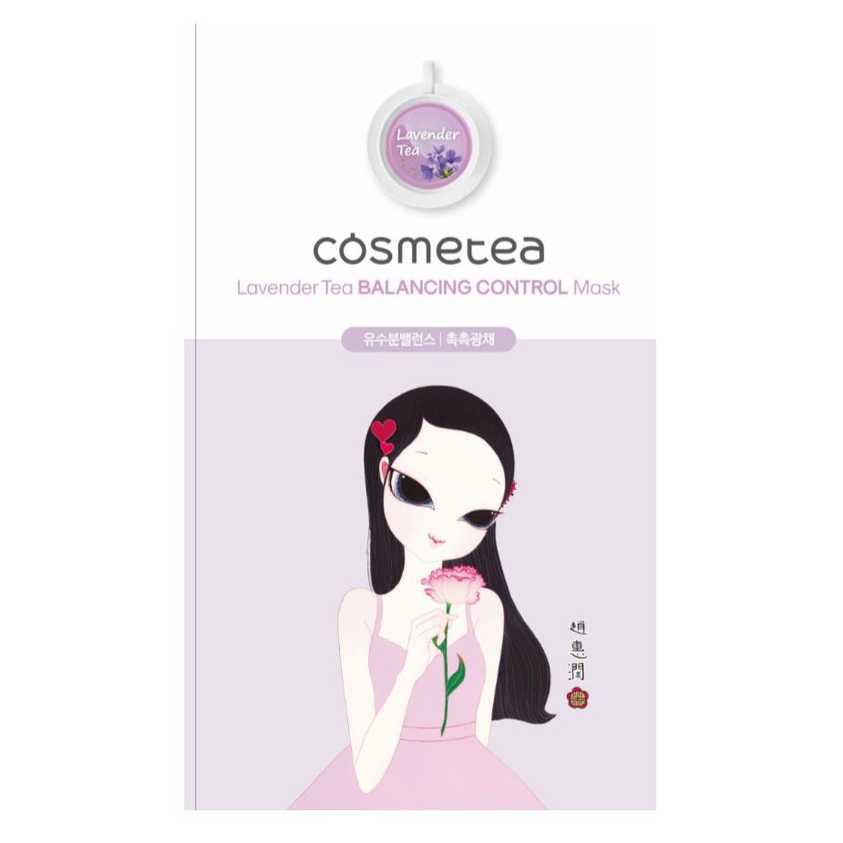 COSMETEA - Masque de contrôle du thé - Lavender Balancing - 1pack (10pièces)