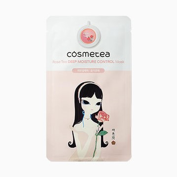 COSMETEA - Masque de contrôle du thé - Rose Deep Moisture - 1pack (10pcs)