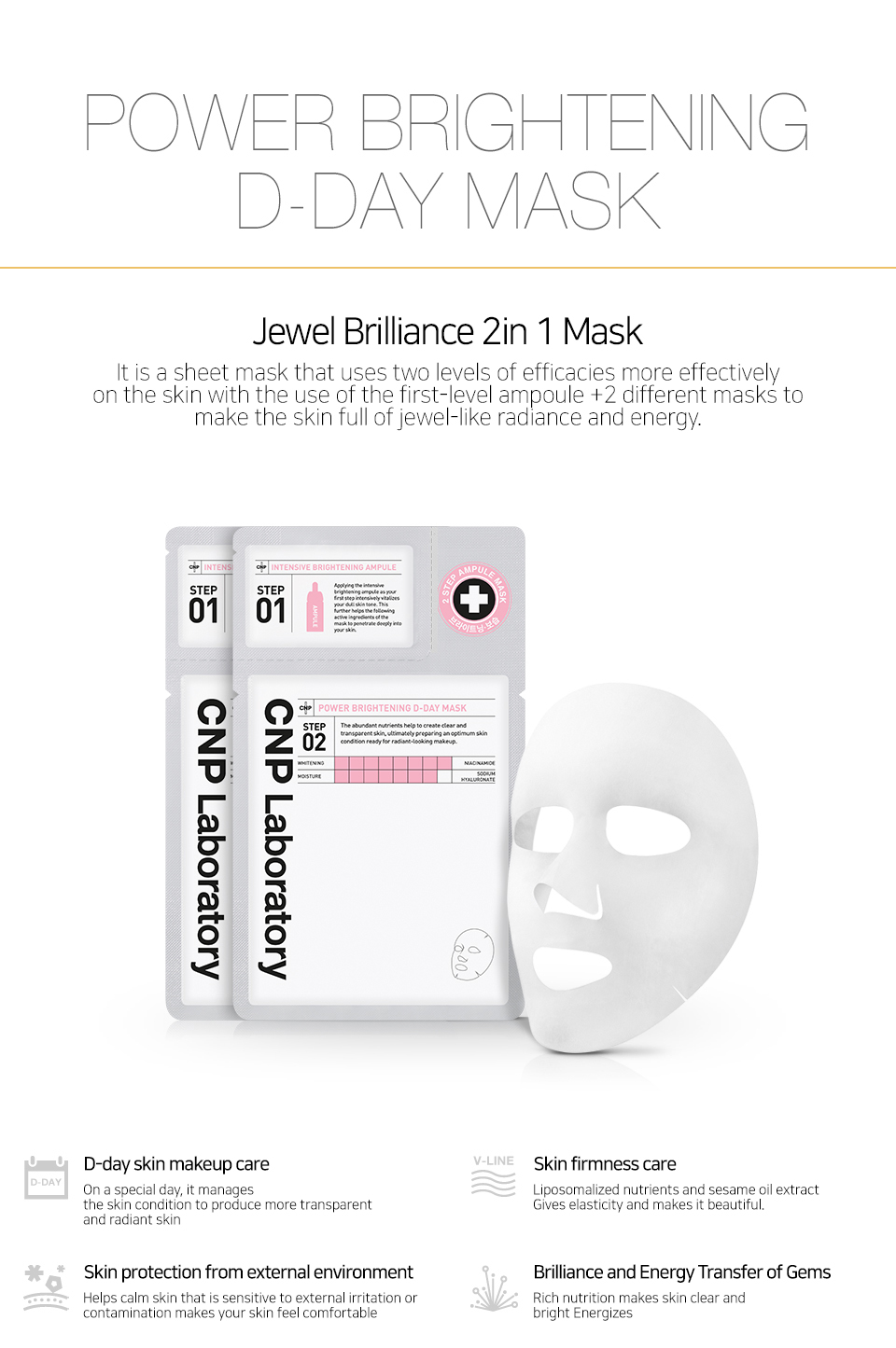 CNP LABORATORY - Masque de jour éclaircissant puissant - 1pc