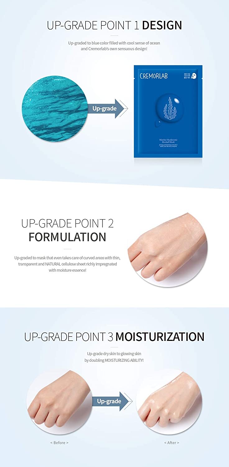 CREMORLAB - Masque Revital Hyaluronique Marin - 5pièces