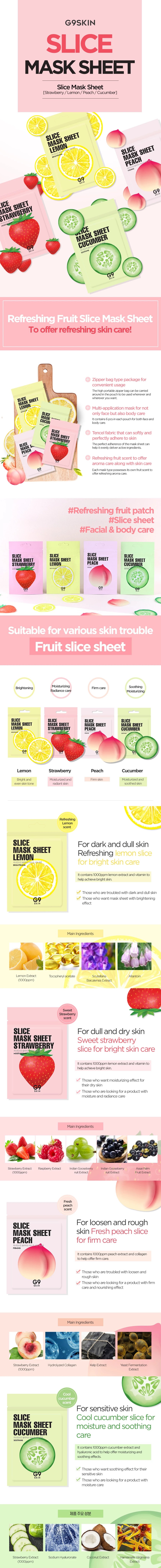 G9SKIN - Slice Mask Sheet - No.Lemon