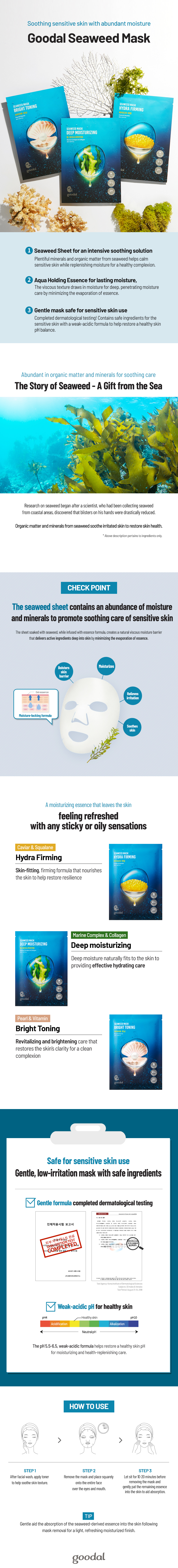 Goodal - Masque aux algues - Hydra raffermissant - 1pièce