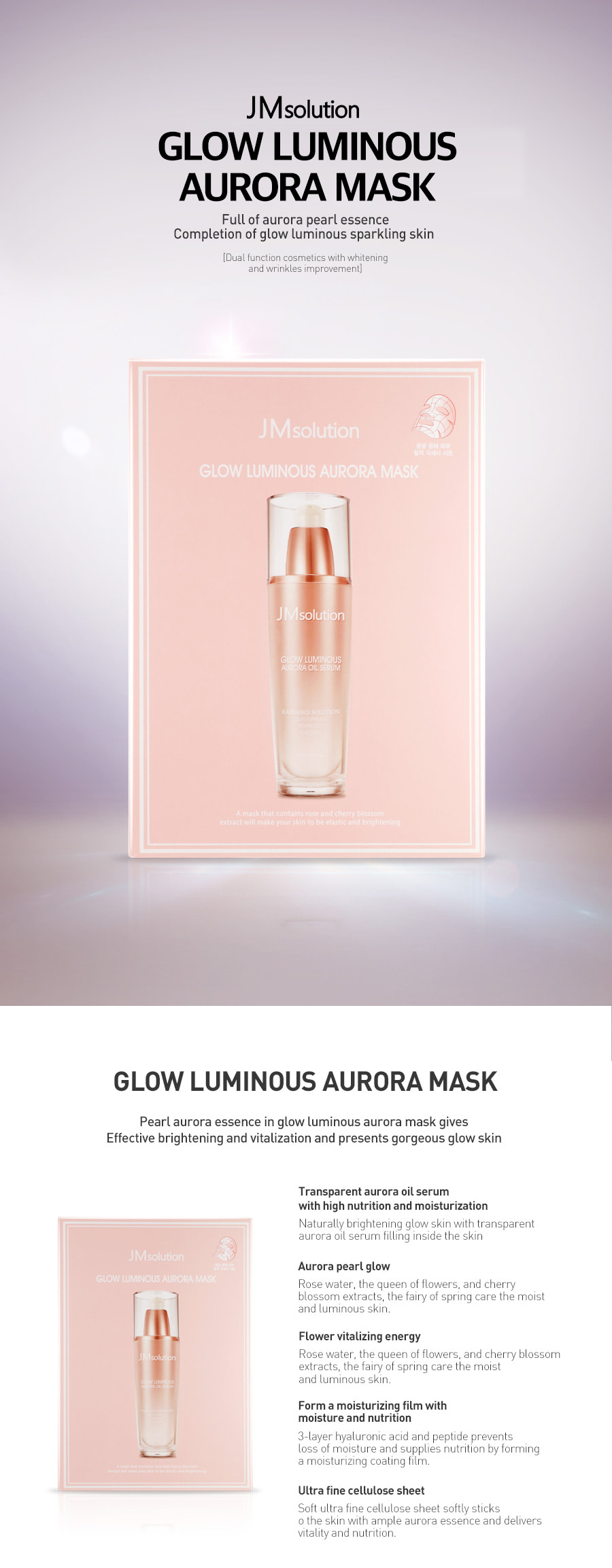 JMsolution - Masque lumineux Aurora lumineux - 10pcs