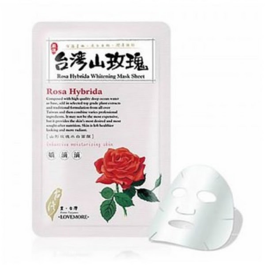 LOVEMORE - Feuille de masque de blanchiment Taiwan Rosa Hybrida - 5pièces
