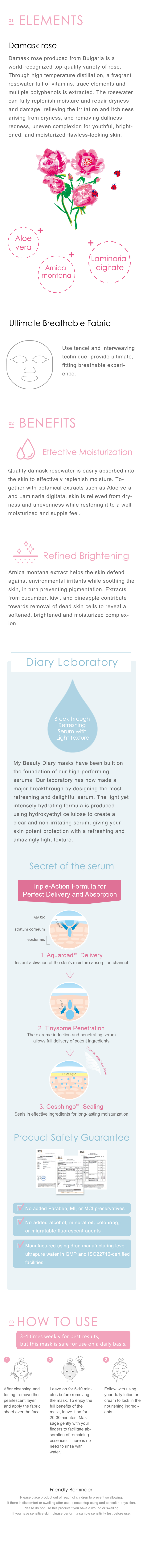 My Beauty Diary - Masque de Damas Rose - 8pièces