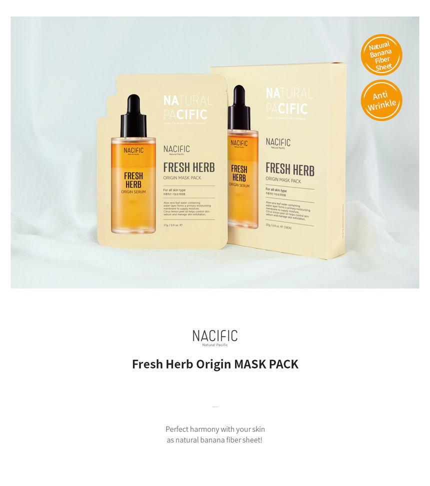 Nacific - Masque aux herbes fraîches - 1pc