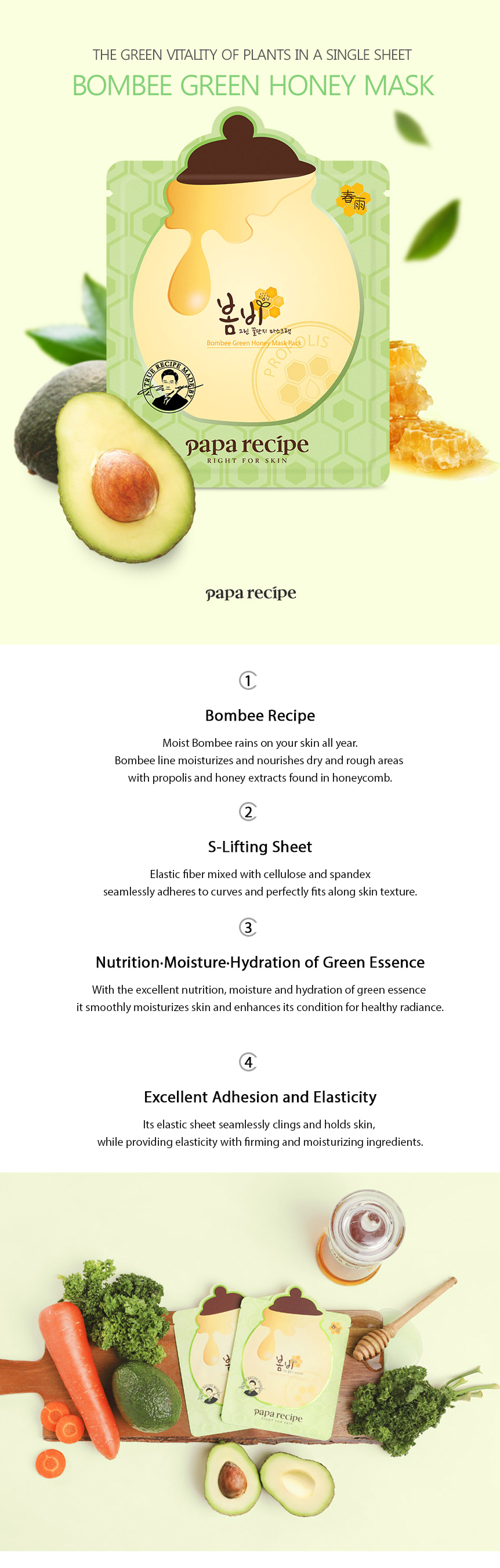 Recette Papa - Masque Bombee au miel vert