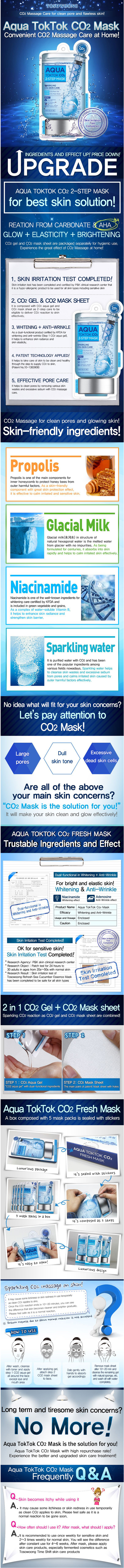 TOSOWOONG - Aqua Tok Tok CO2 Fresh Mask Pack