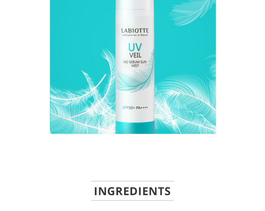 LABIOTTE - UV Veil No Sebum Sun Mist SPF50 + PA ++++ - 80ml