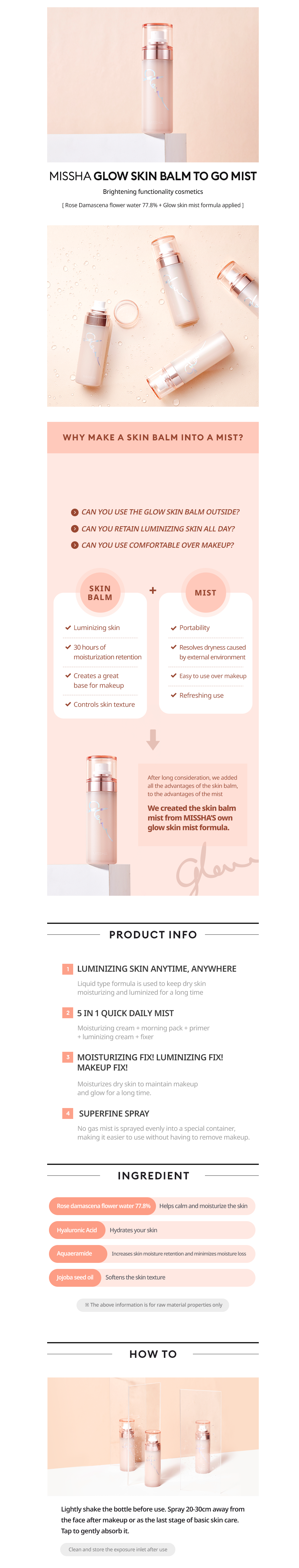 MISSHA - Glow Skin Balm To Go Mist