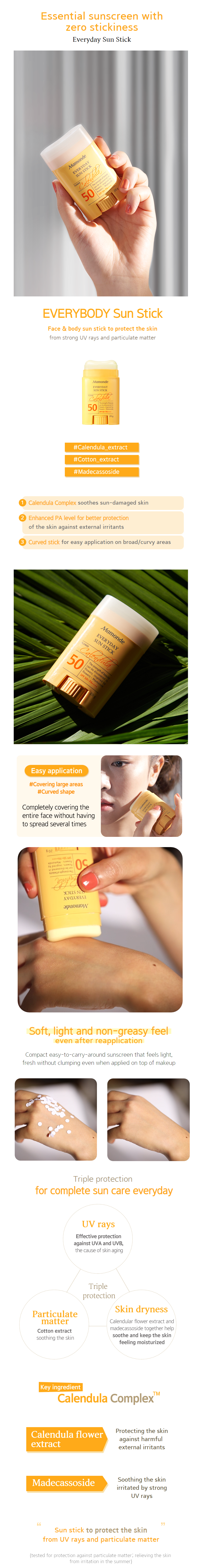 Mamonde - Stick solaire quotidien SPF50 + PA ++++
