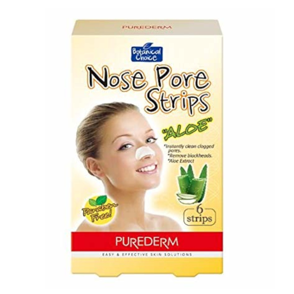 PUREDERM - Bandes de pores de nez - Aloe - 6 strips