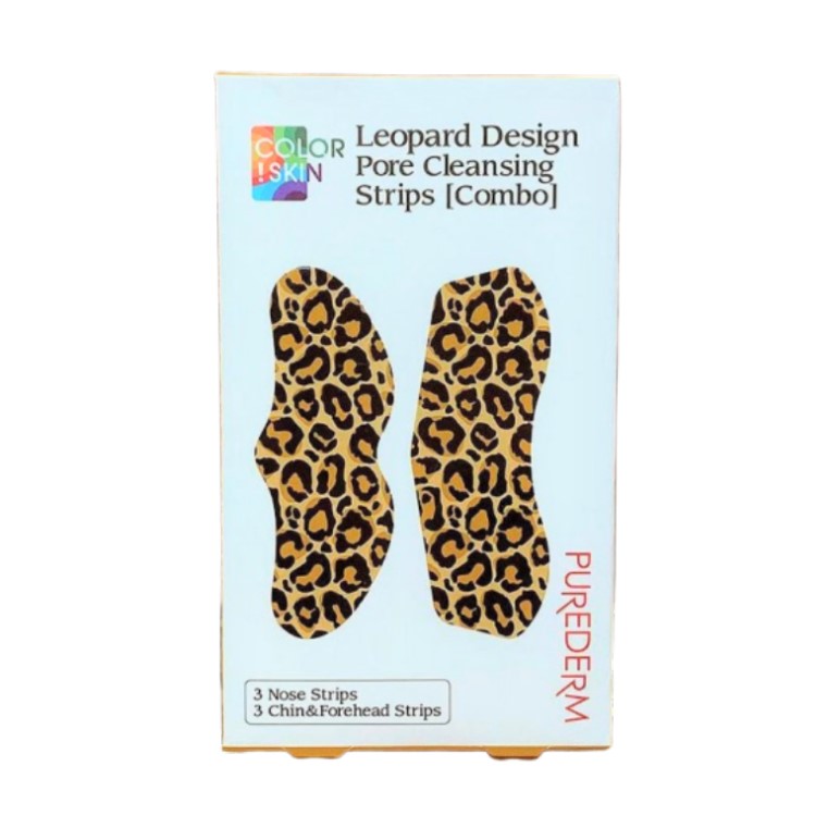 PUREDERM - Bandes de pores de nez design léopard "Combo Pack" - 6pièces