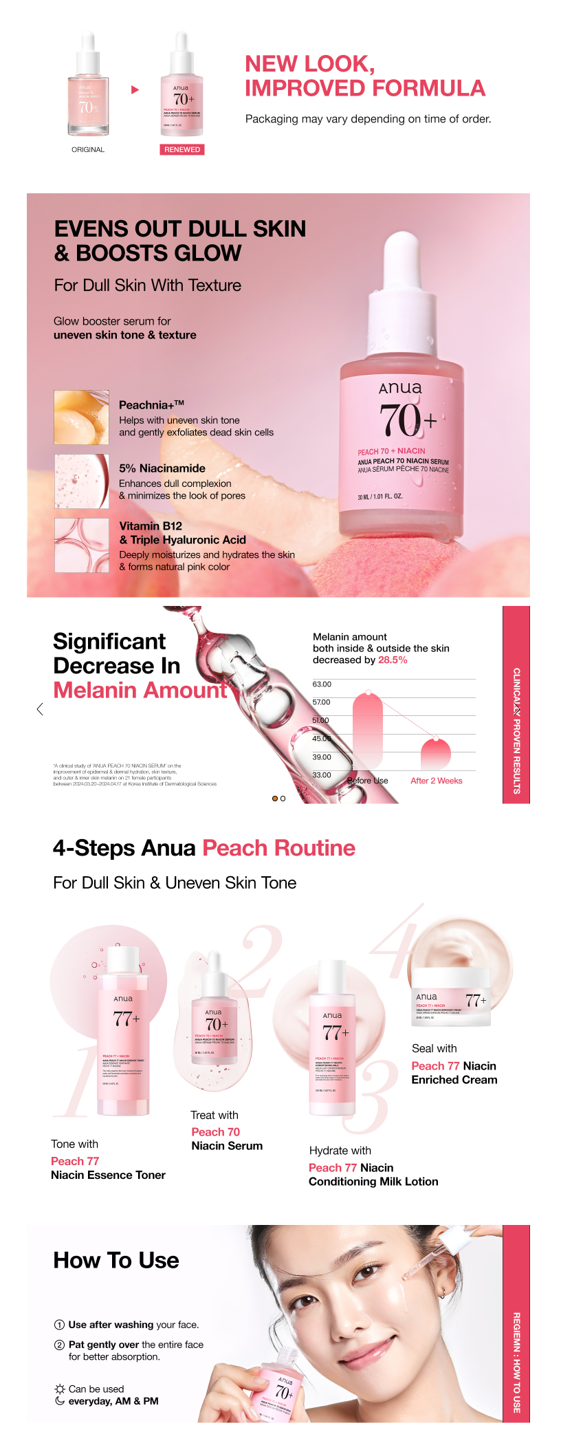 ANUA - Peach 70 Niacin Serum - 30ml