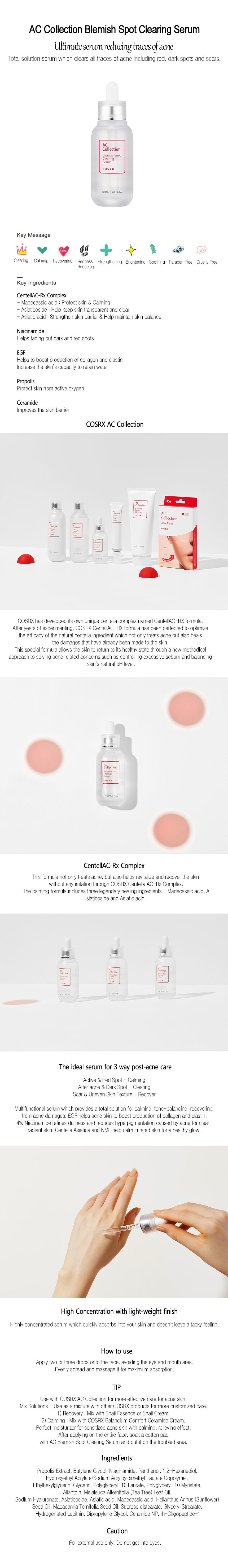 COSRX - Collection AC Blemish Clearing spot, Sérum - 40ml