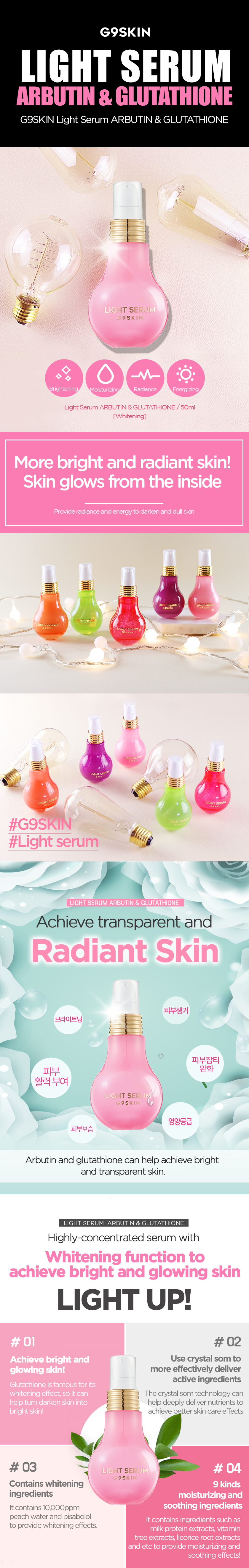 G9SKIN - Sérum léger - Non. Arbutine & Glutathion