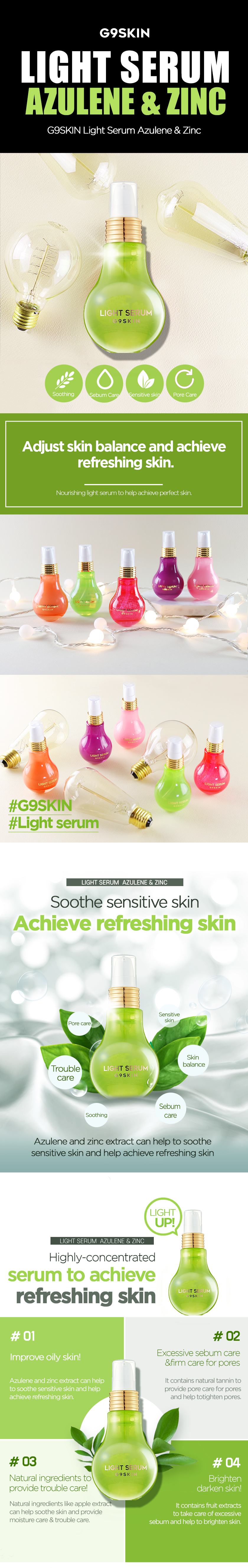 G9SKIN - Sérum léger - N ° Azulène & Zinc