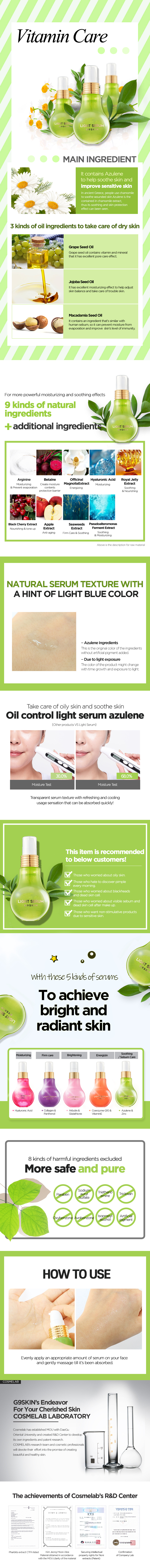 G9SKIN - Sérum léger - N ° Azulène & Zinc