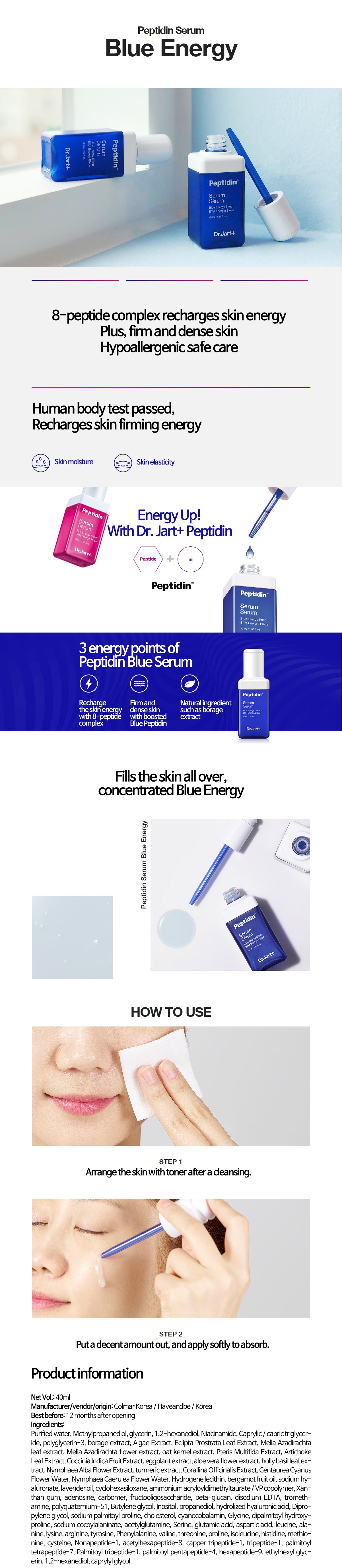 Dr. Jart+ - Sérum Peptidin - 40ml No.Blue Energy