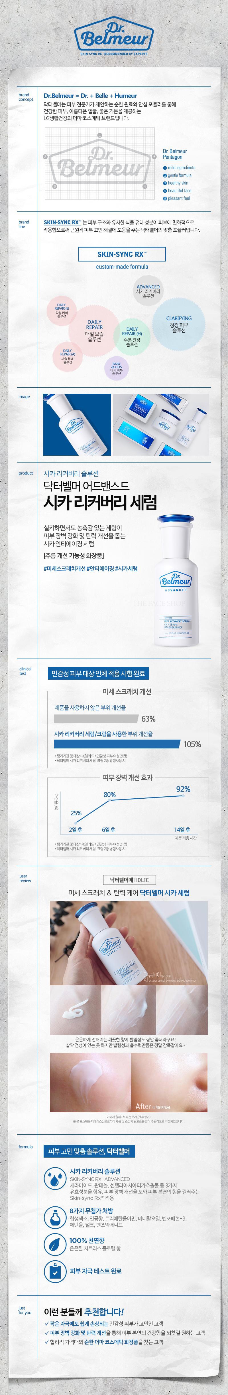 THE FACE SHOP - Dr Belmeur Advanced Cica Recovery Sérum