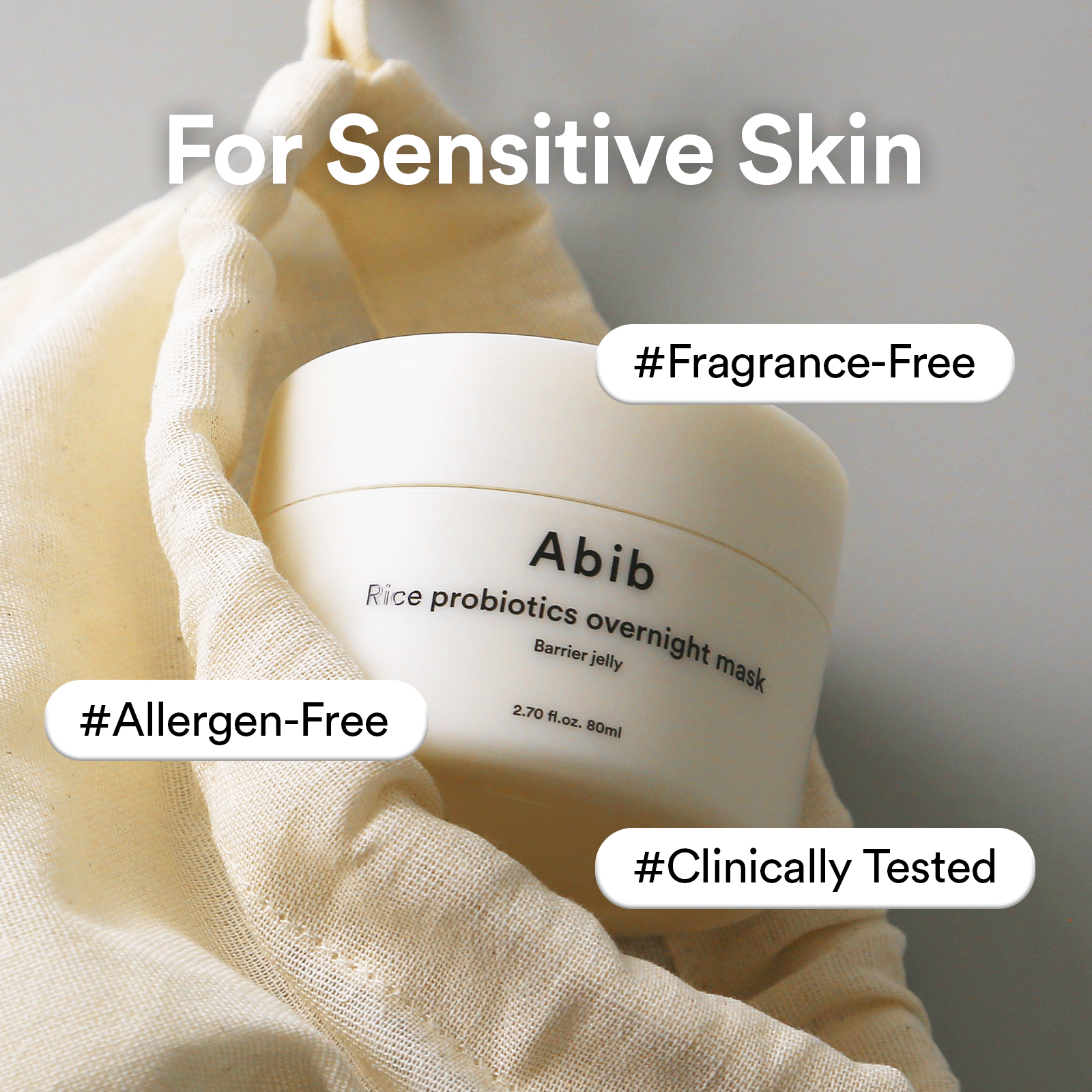 Abib - Rice Probiotics Overnight Mask Barrier Jelly - 80ml